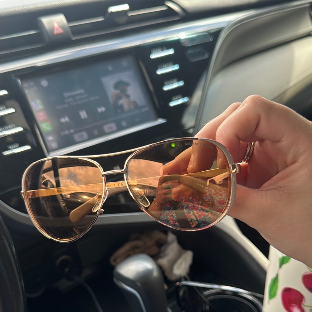 Michael Kors Gold Aviator Sunglasses